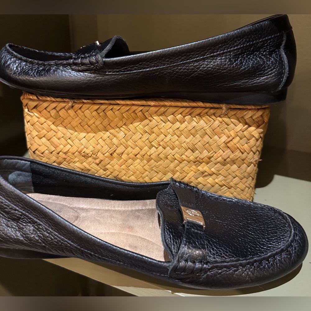 Giani Bernini Leather Loafers Black Comfort Slip On Size 9 - Picture 5 of 7